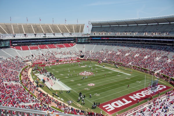 Alabama Crimson Tide plays their home games at Bryant-Denny Stadium in Tuscaloosa